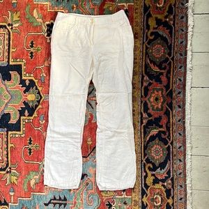 Eileen Fisher White Linen Pants